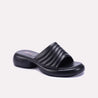 Black Chunky Casual Slippers