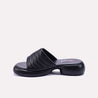 Black Chunky Casual Slippers for Women