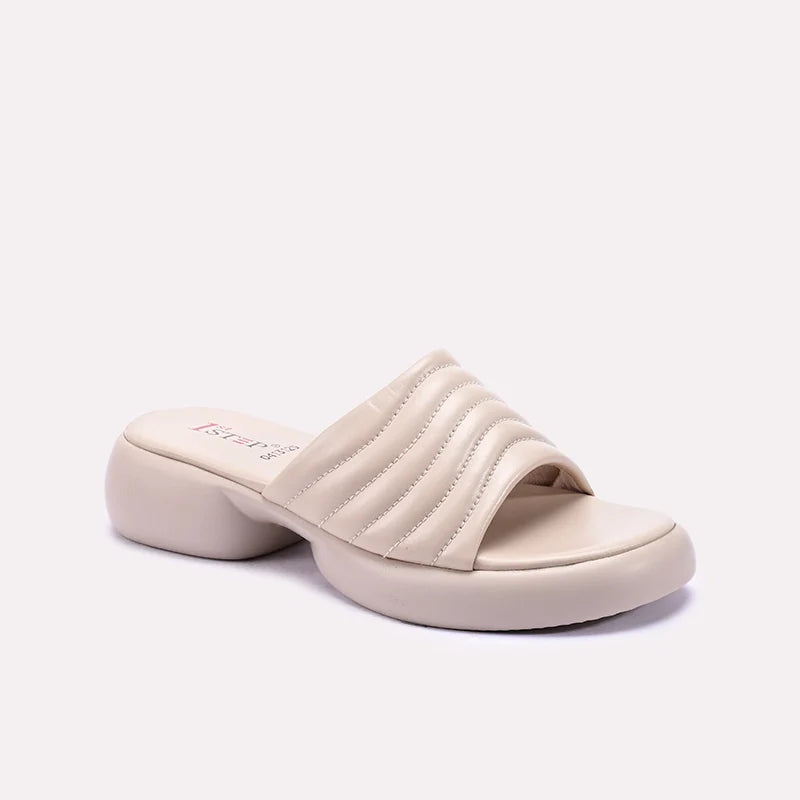 Fawn Chunky Casual Slippers