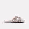 Womens Gold Comfy Flat Fancy Slippers