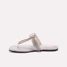 Gold Fancy Flat Slippers for Women