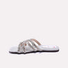Silver Comfy Flat Fancy Slippers for Women