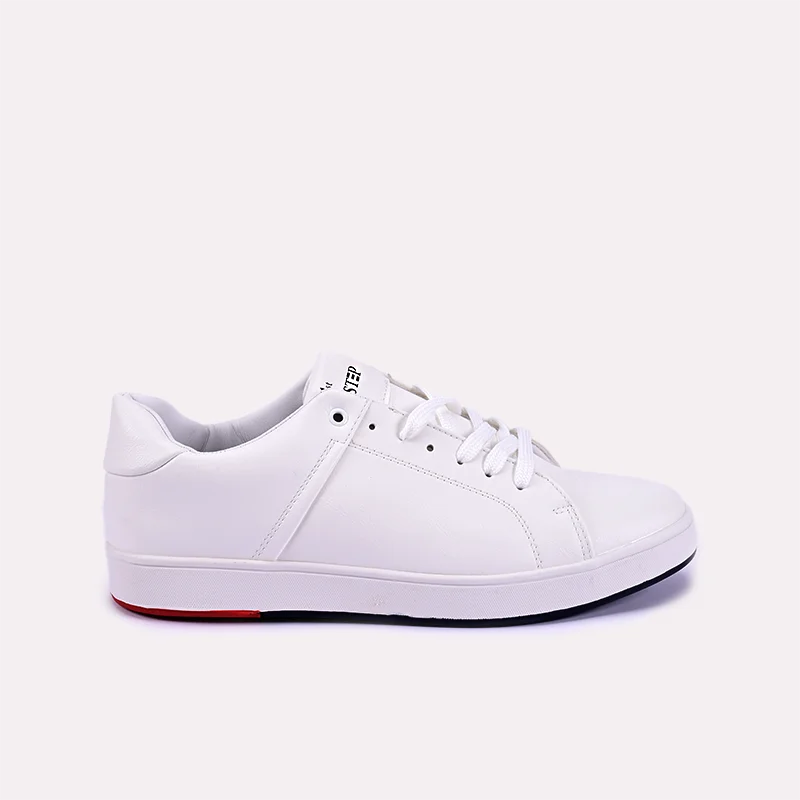 aaron men white sneakers