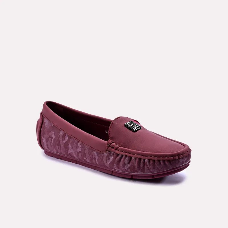 agnessa maroon casual pumps