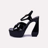 alice black chunky heel sandals for women