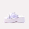 alison white casual platform slides for women