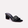 althea black bridal slippers