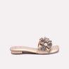 Amethyst women Gold Fancy Slippers