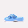 angela blue casual slides for women