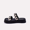 annabelle black platform slides for women