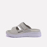 arabella light gray casual slippers for women