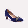 araminta blue fancy court shoes