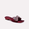 Ariadne Maroon Fancy Slippers