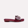 Ariadne women Maroon Fancy Slippers