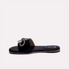 ashly black flat feet slippers