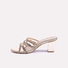 astrid gold bridal heel slippers for women