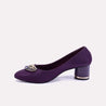 astrid purple fancy court shoes for women