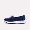 athena blue fancy loafer pumps for women