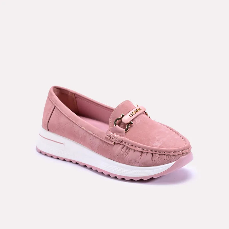 athena pink fancy loafer pumps