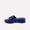 audrey blue chunky slippers for women