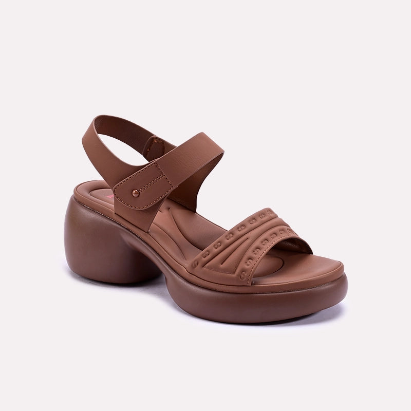 aveline brown chunky casual sandals