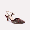 azalea maroon bridal pumps