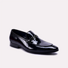 barrett black glossy slip on dress shoes
