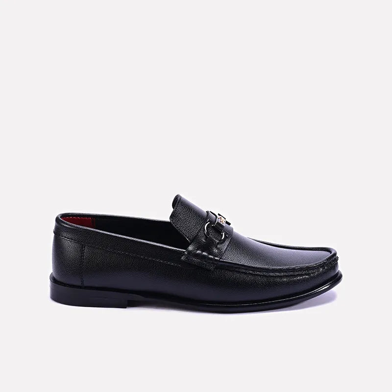 barrington mens black loafers shoes