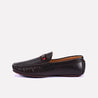 basil brown classic textured loafers for men