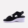 beatrice black soft casual sandals for women