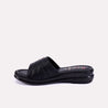 beatrix black casual heel slippers for women