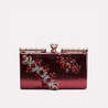 beth maroon clutch front