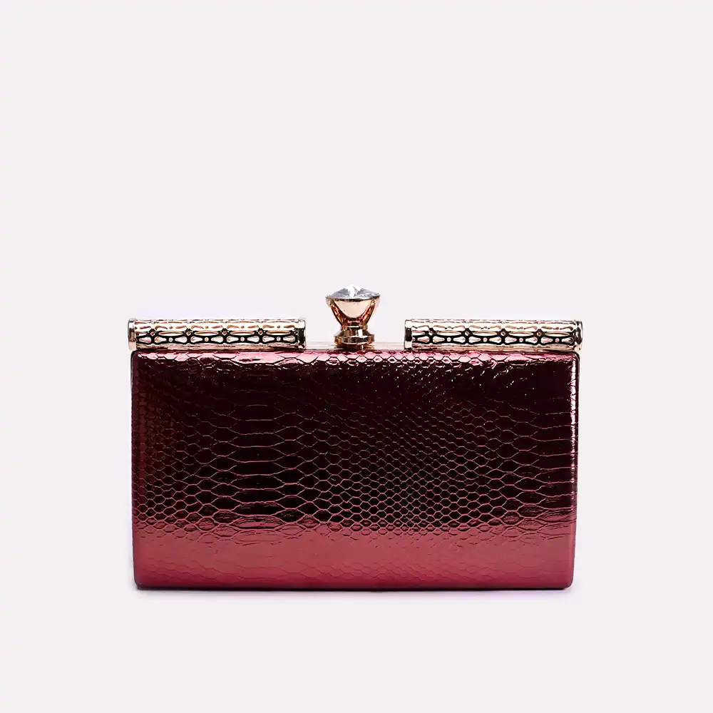 beth maroon clutch back