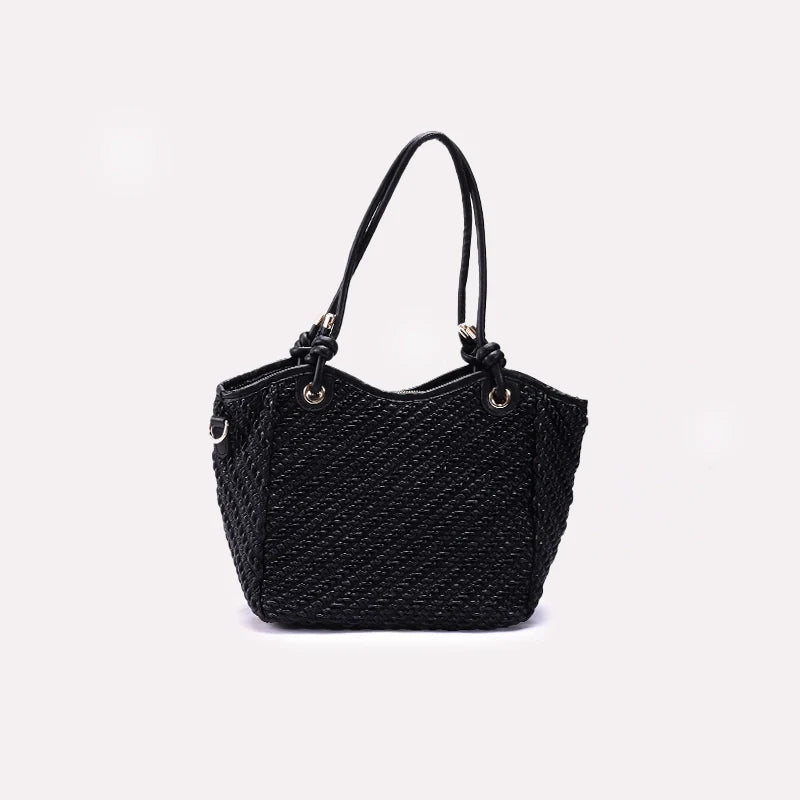 Womens Black Casual Shoulder Bag