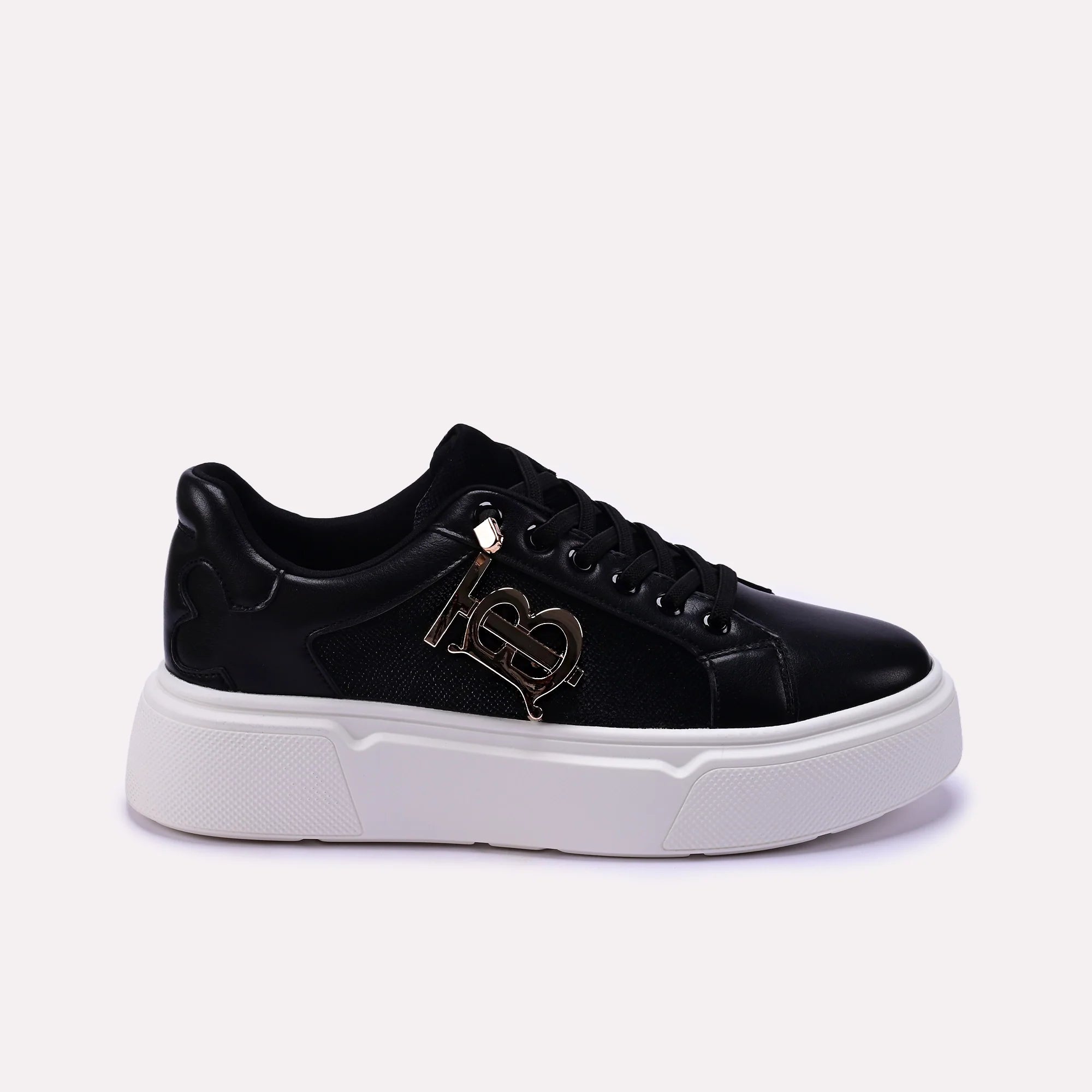 black-sneaker-for-women-with-golden-logo-0440648