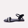 blair black fancy flat sandals for women