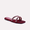 bliss maroon fancy slippers