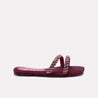 bliss womens maroon fancy slippers