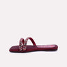 bliss maroon fancy slippers  for womens