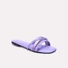 brampton purple fancy flat slippers