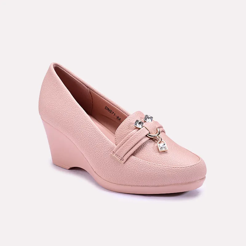 brigitte pink casual court shoes