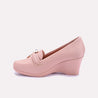 brigitte pink casual court shoes for women