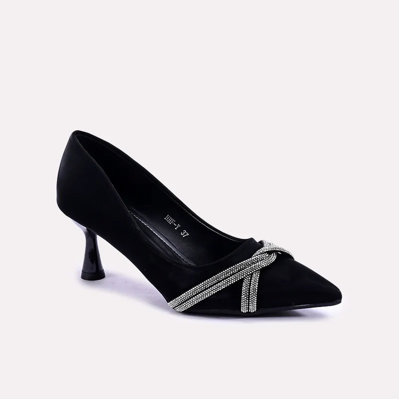 bromley black fancy pumps