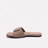 Brown Fancy Flat Slippers for Women