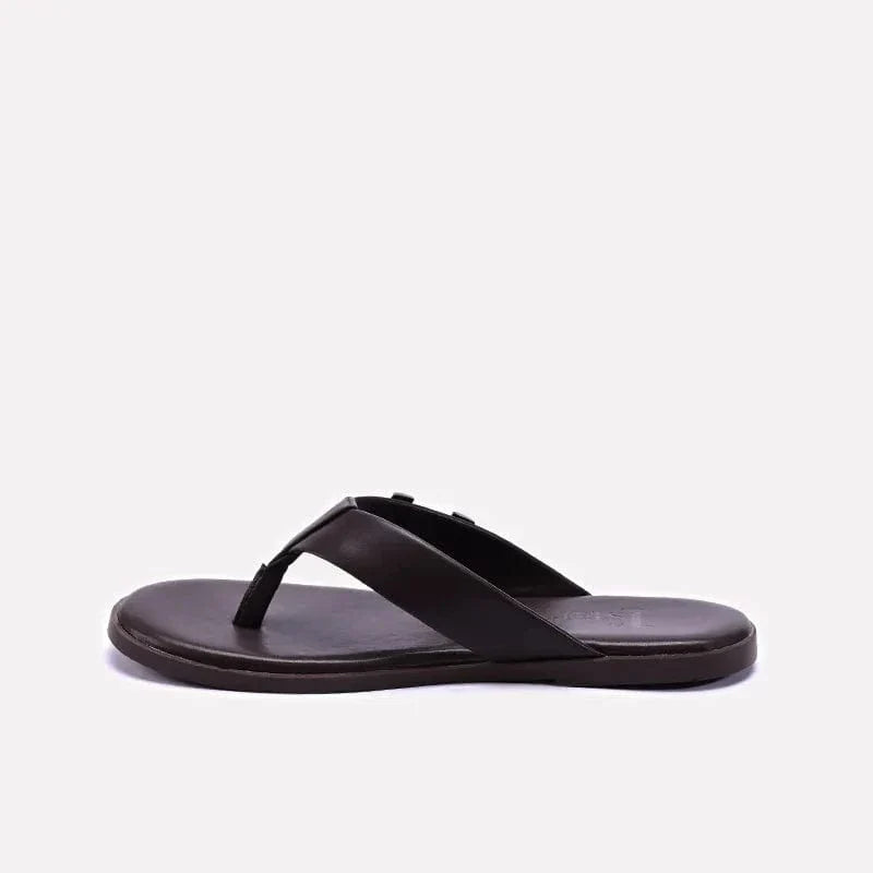 mens brown hermes flip flops