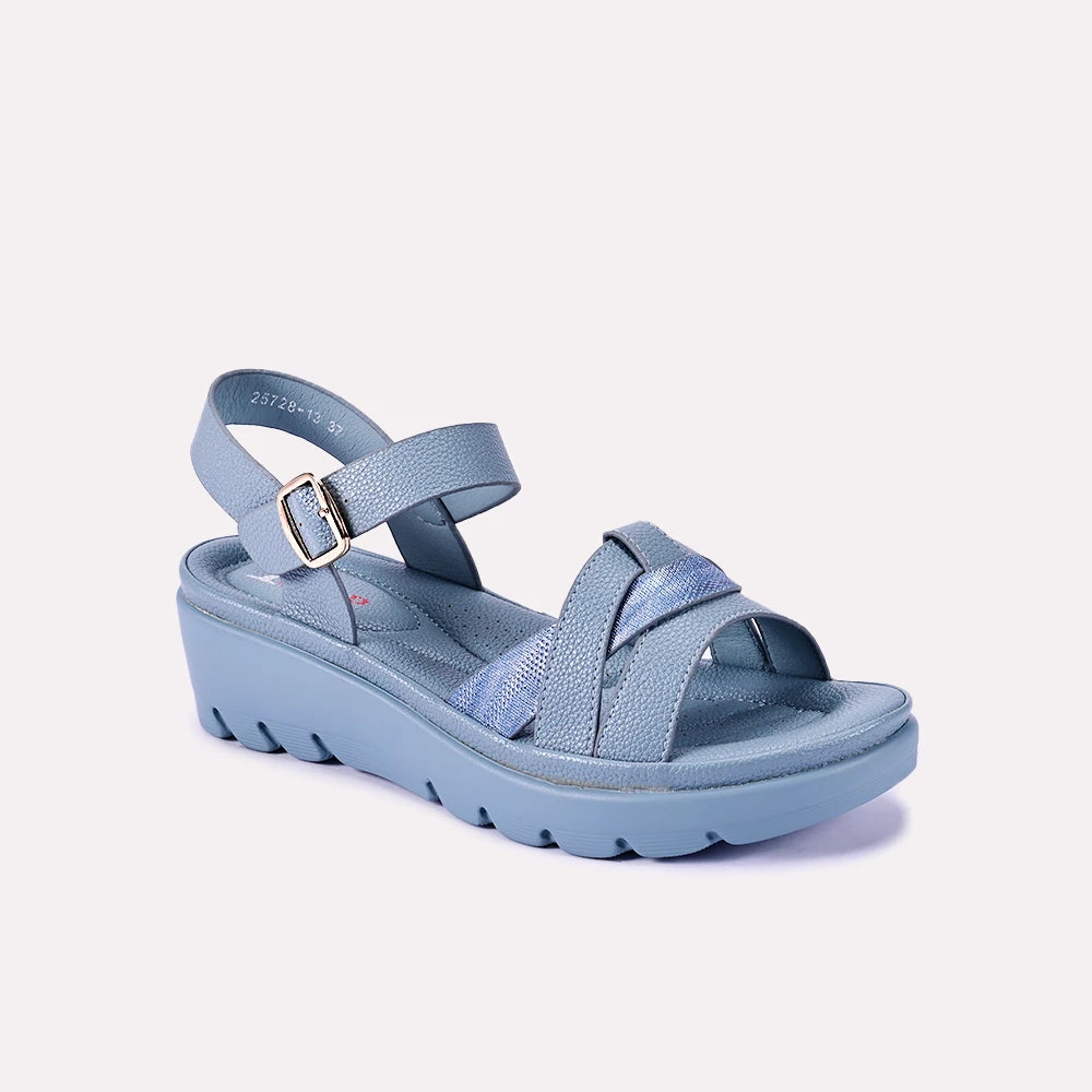 cadence blue soft sandals