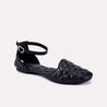 camellia black casual pumps