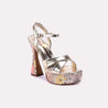 cameron gold high heel sandals