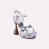 cameron silver high heel sandals