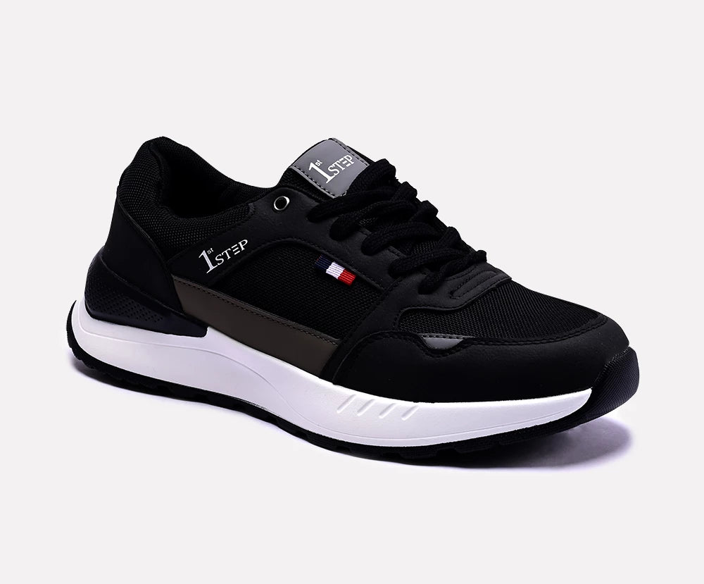 campos black slip on sneakers